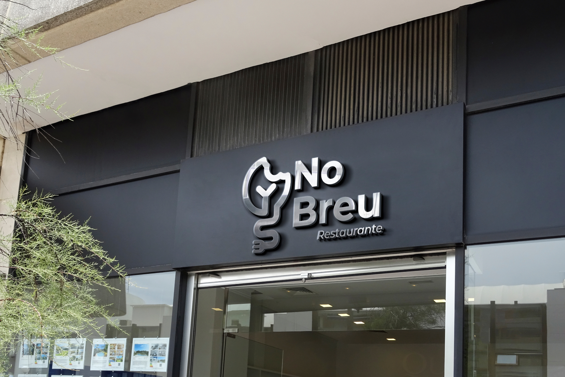 Mockup de fachada No Breu